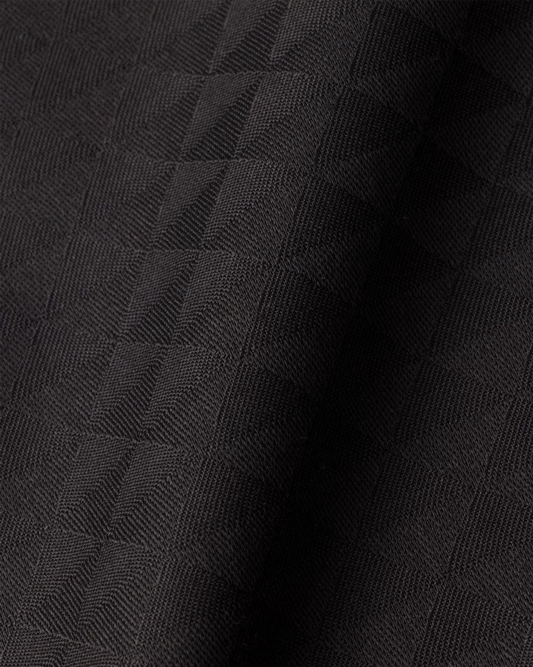 Prada Black Logo Jacquard Fringed Edge Scarf for men