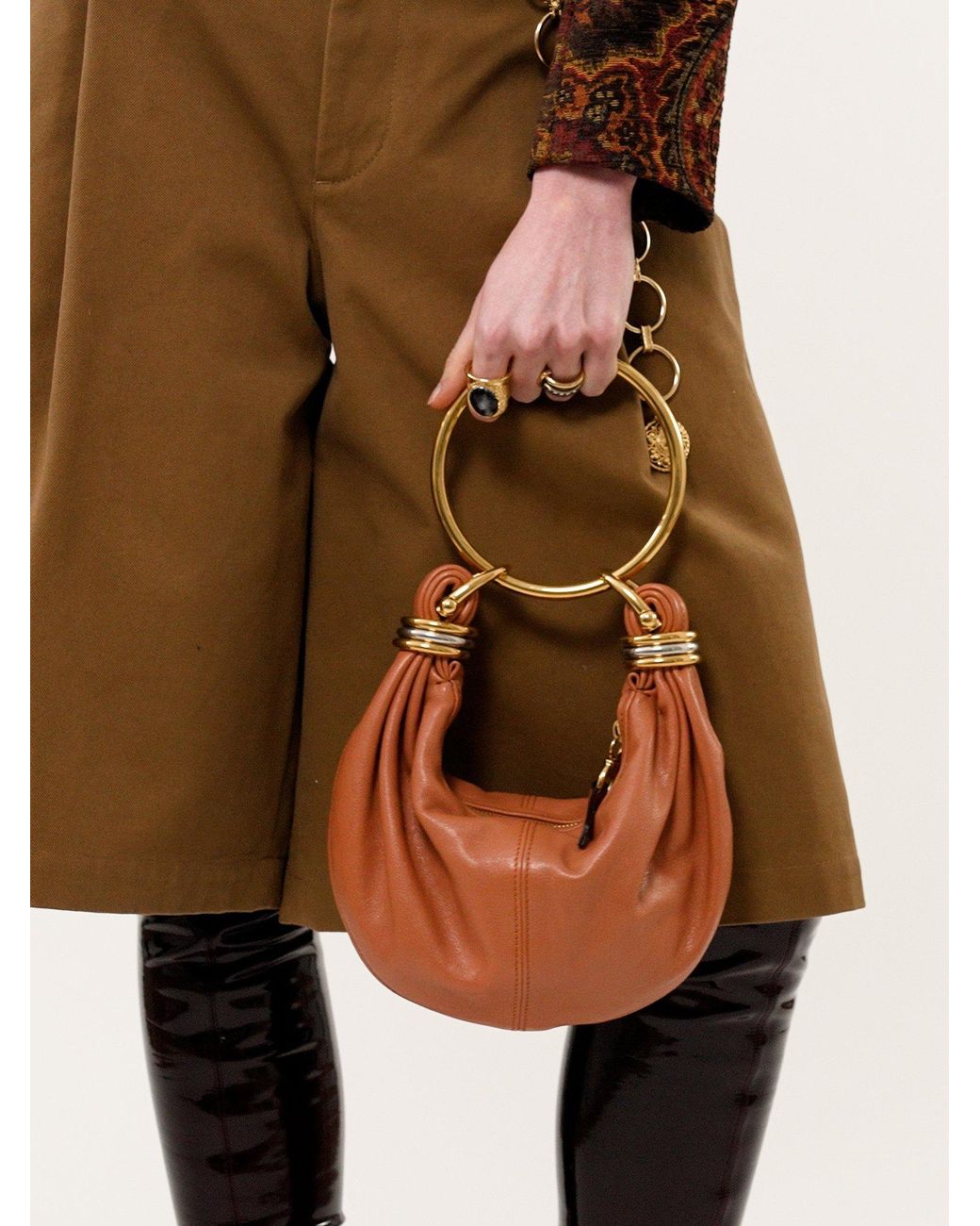 Chloé Pink Chloé Bracelet Detailed Mini Hobo Bag