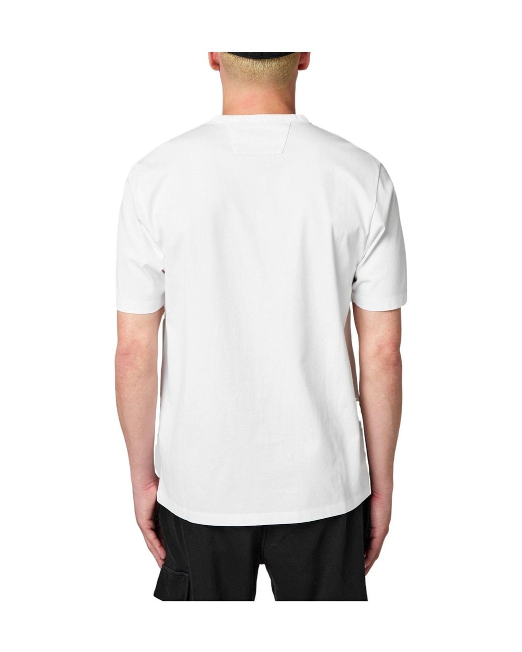 C P Company White Regular Fit Basic T-Shirt for men