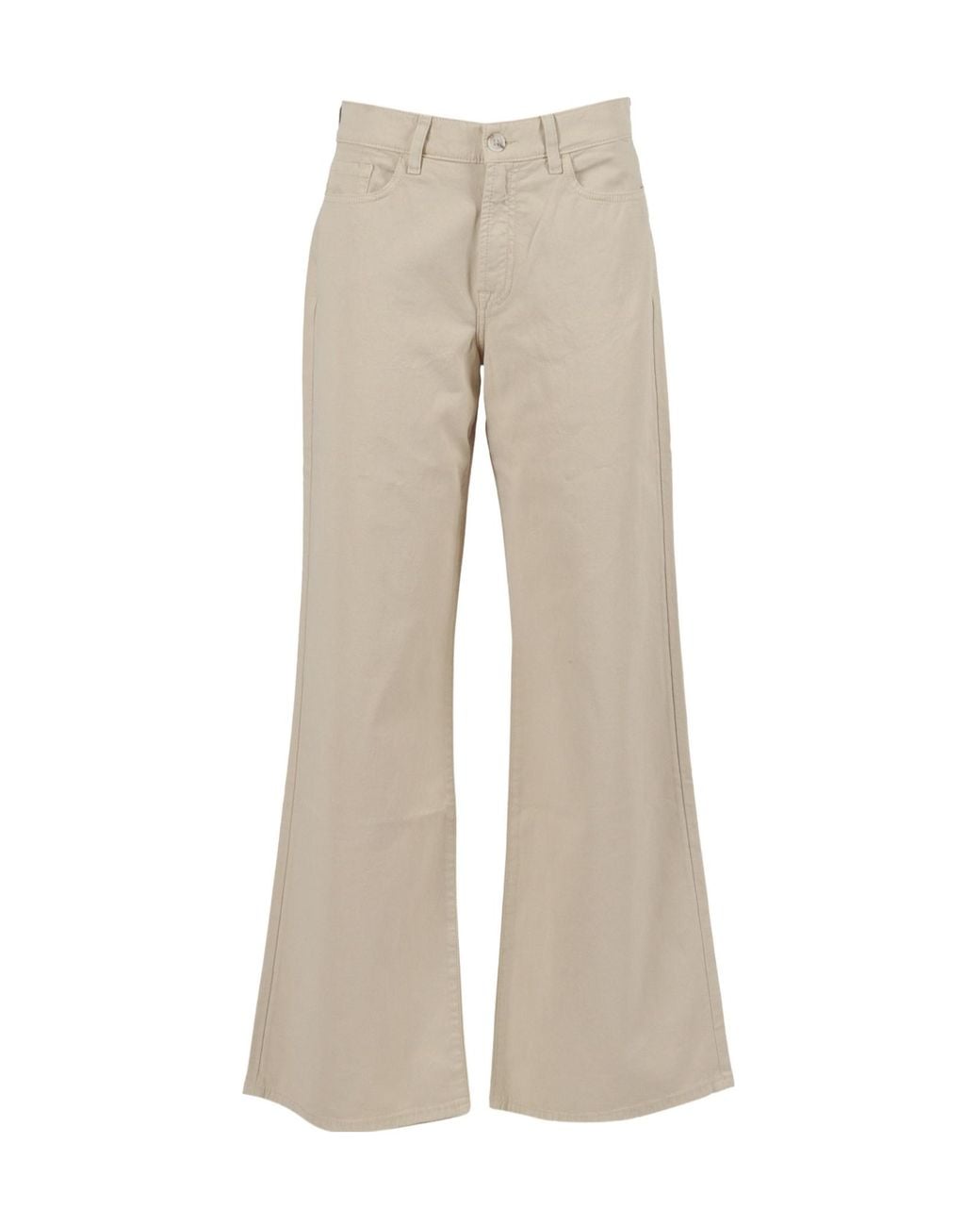 7 For All Mankind Natural Lotta Twill Flare Jeans