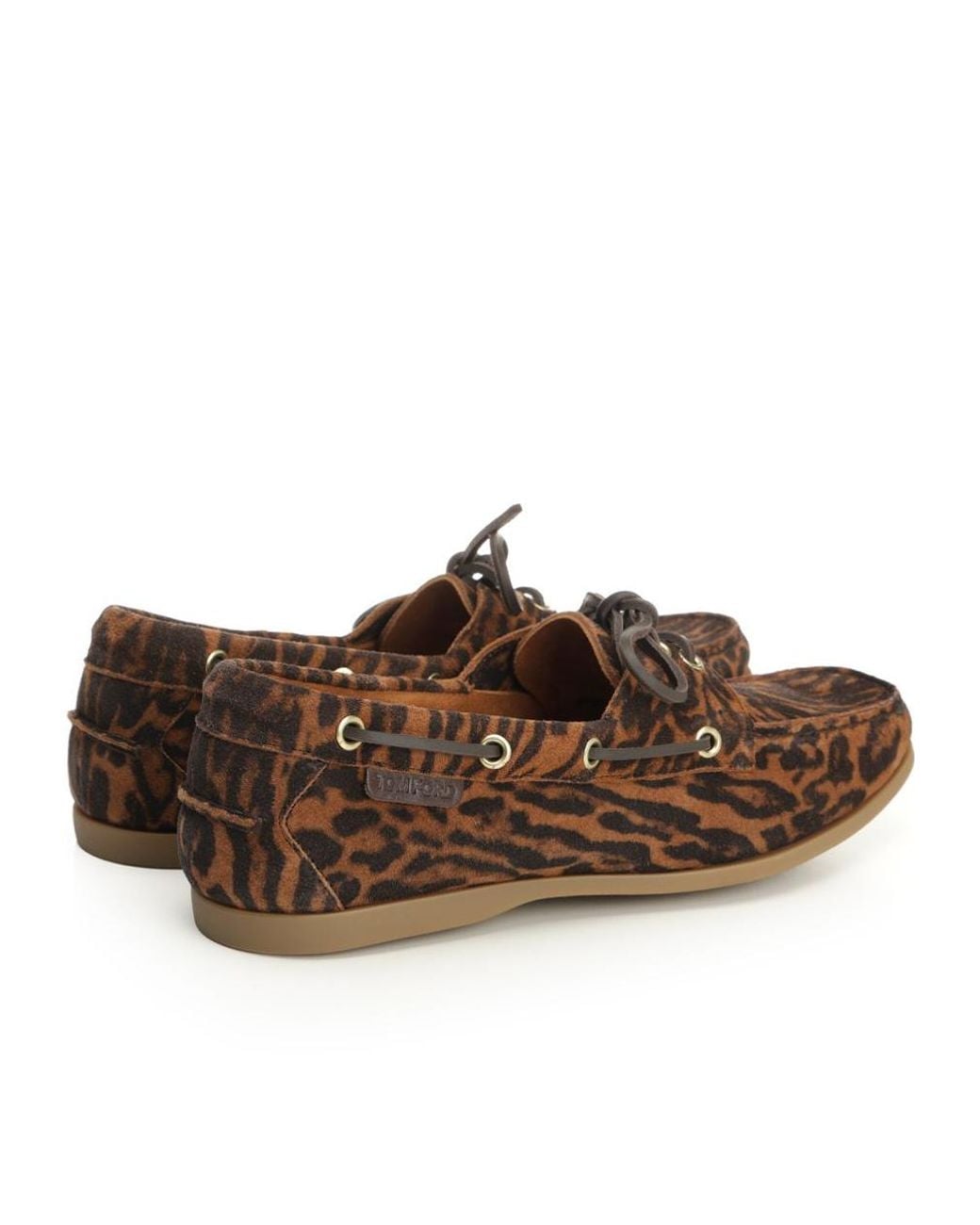 Tom Ford Brown Robin Boat Shoes for men