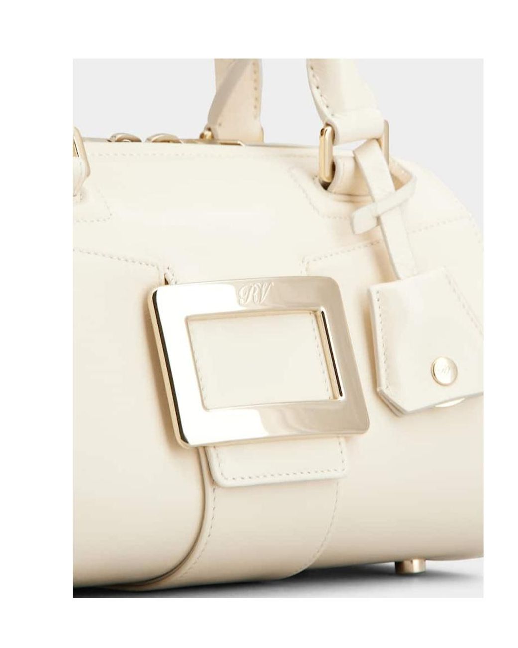 Roger Vivier Belle Vivier Mini Bag in Natural | Lyst