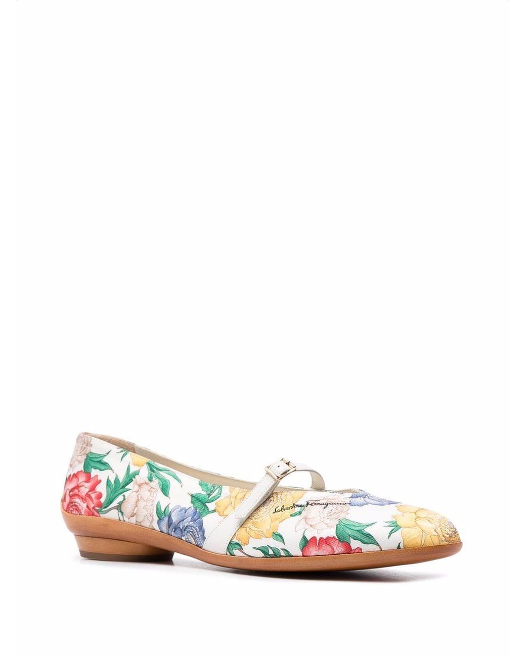 Ferragamo Multicolor Printed Pattern Flat Shoes
