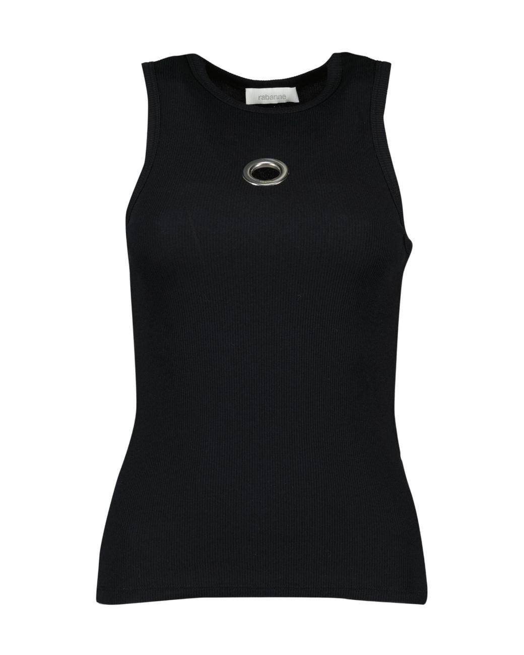 Rabanne Black Rabanne Ring Detail Sleeveless Top