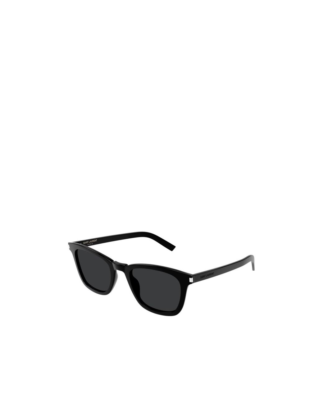 Saint Laurent Black Square Logo Sunglasses for men