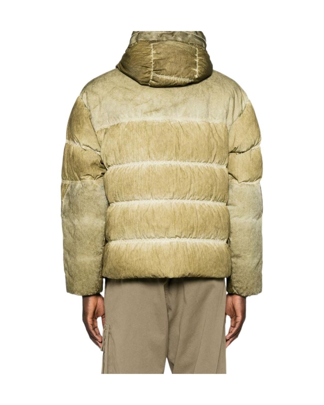 C P Company Green Goggle Hooded Padded Jacket for men