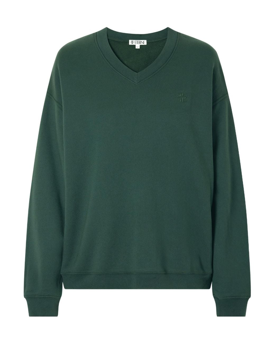 ÉTERNE Green Logo-Embroidered French Terry Sweatshirt