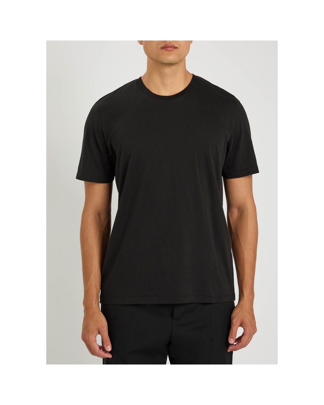 Saint Laurent Black Crew-Neck T-Shirt for men