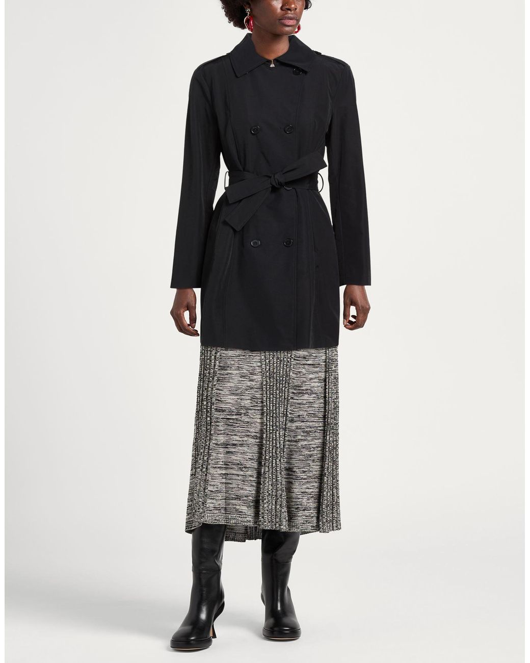 MAX&Co. Black Long Trench Coat