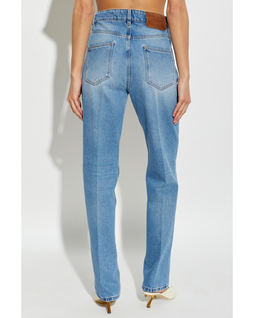 Victoria Beckham Blue Patch-Pocket Jeans