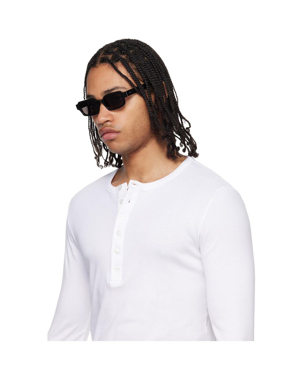 Retrosuperfuture White Carino Rectangle-Frame Sunglasses for men