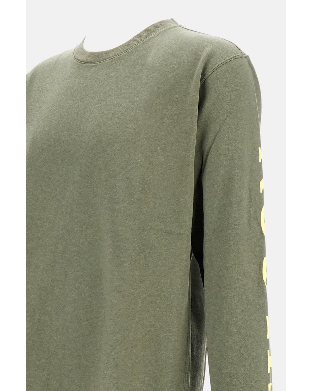 Junya Watanabe Green Crew-Neck Long-Sleeves T-Shirt for men