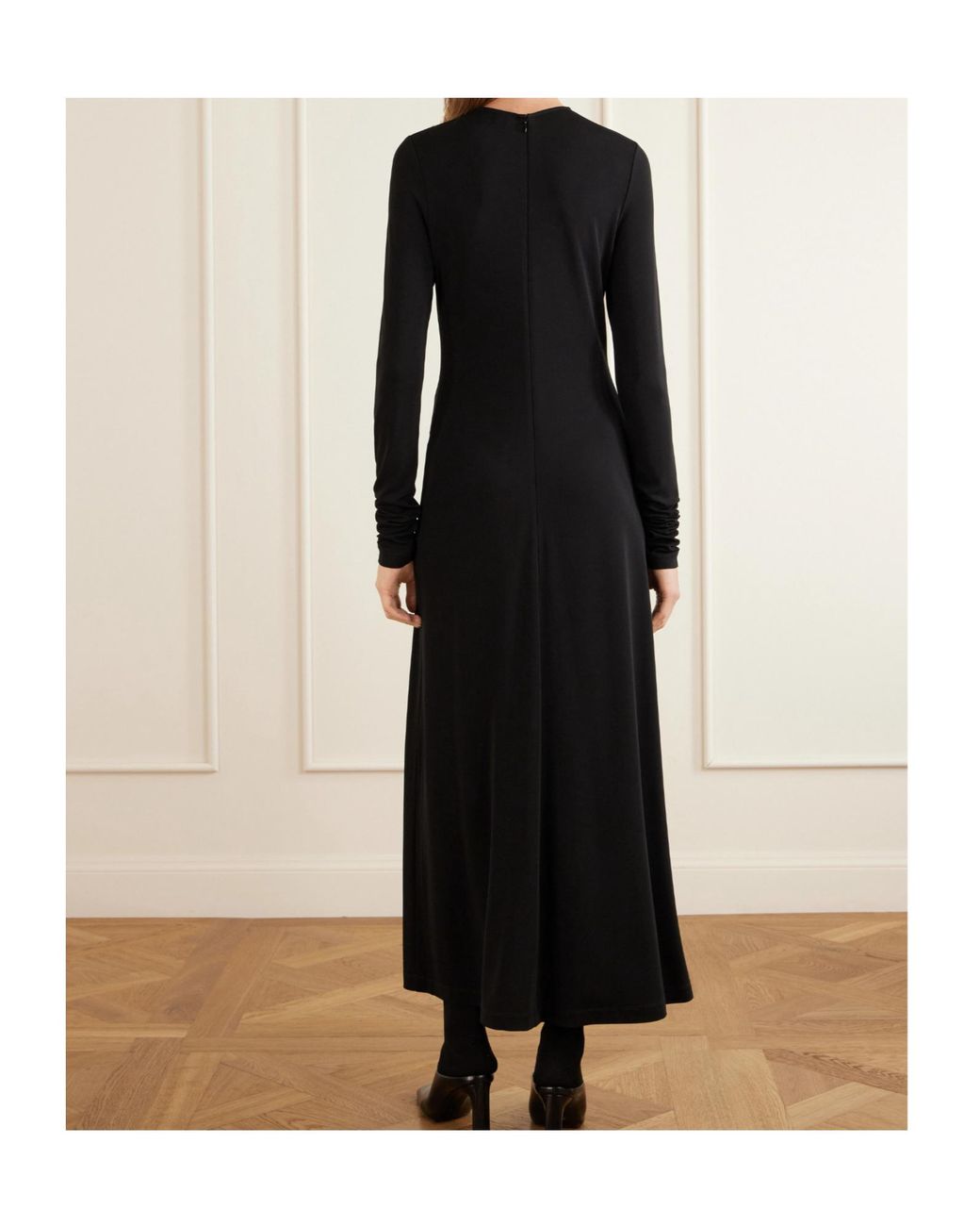 Totême Black Totême Long Sleeve Maxi Dress
