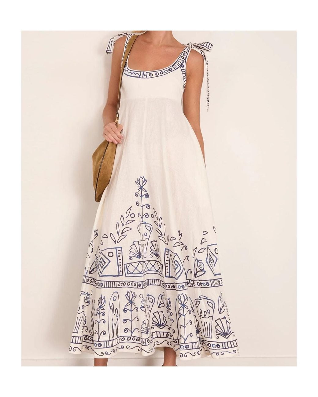 ALÉMAIS White Leela Midi Dress