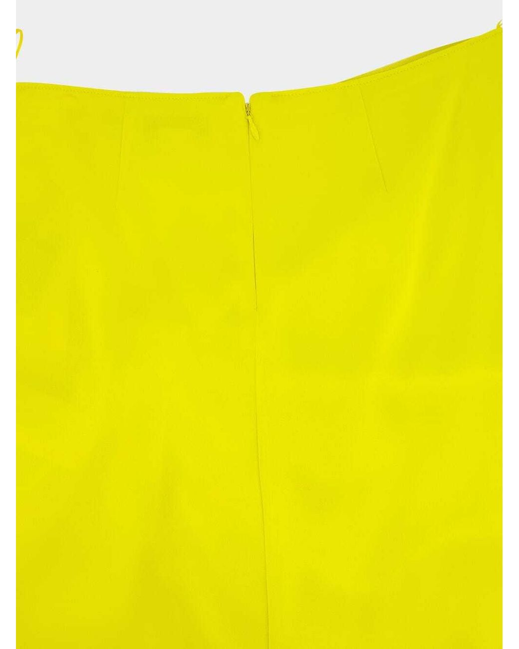 Stella McCartney Yellow Draped Midi Skirt