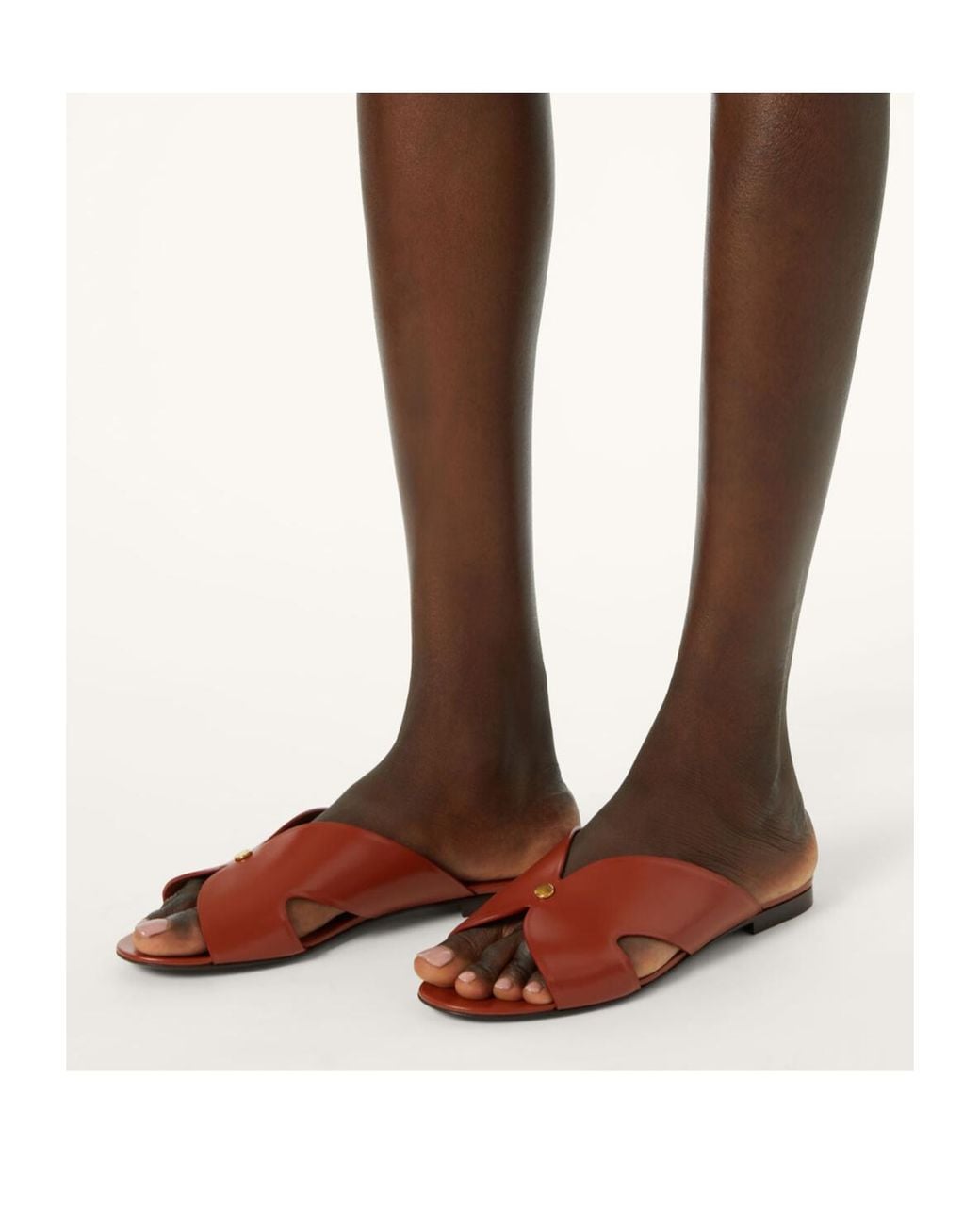 Loro Piana Brown Vera Cross-Over Strap Sandals