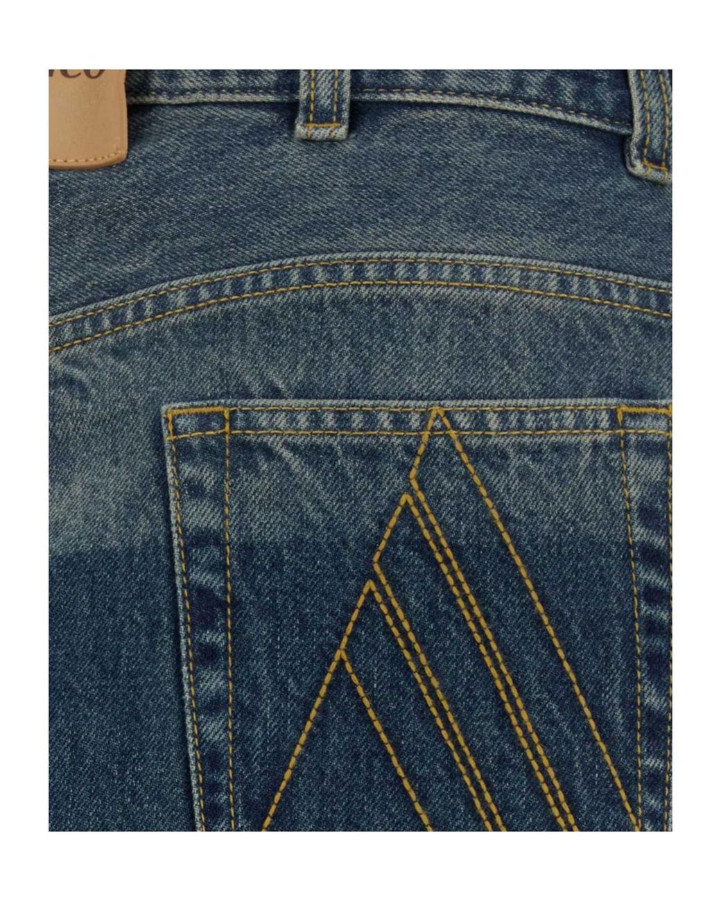The Attico Blue The Asymmetric Panel Mini Skirt