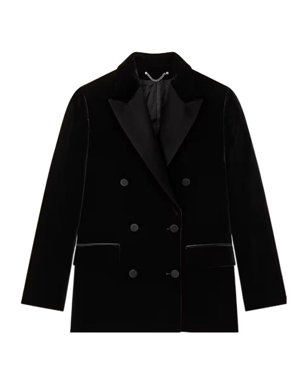 Golden Goose Deluxe Brand Black Double Breasted Velvet Blazer