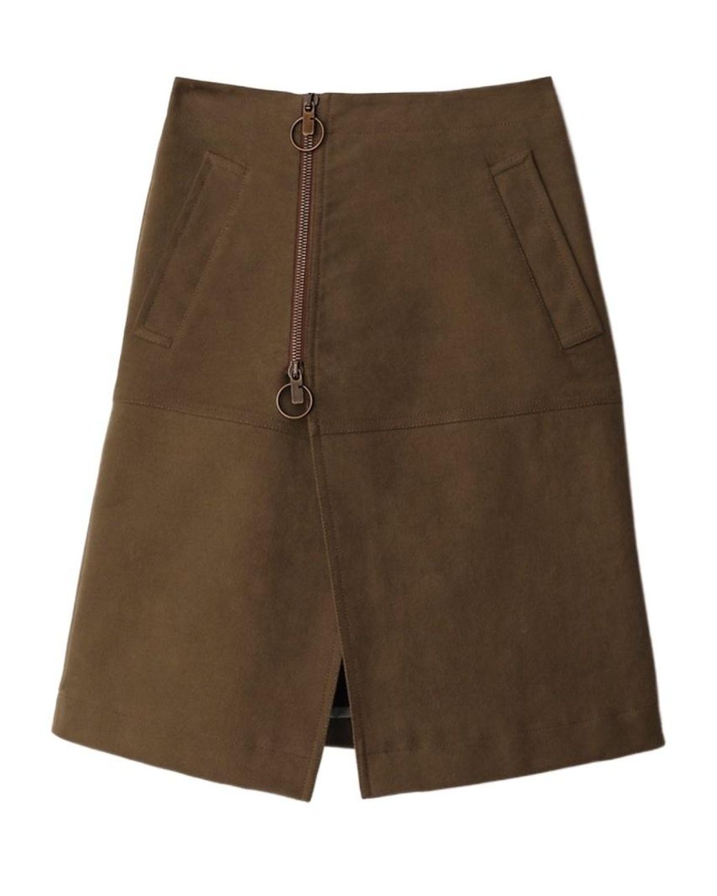 Burberry Brown A-Line High Waist Skirt