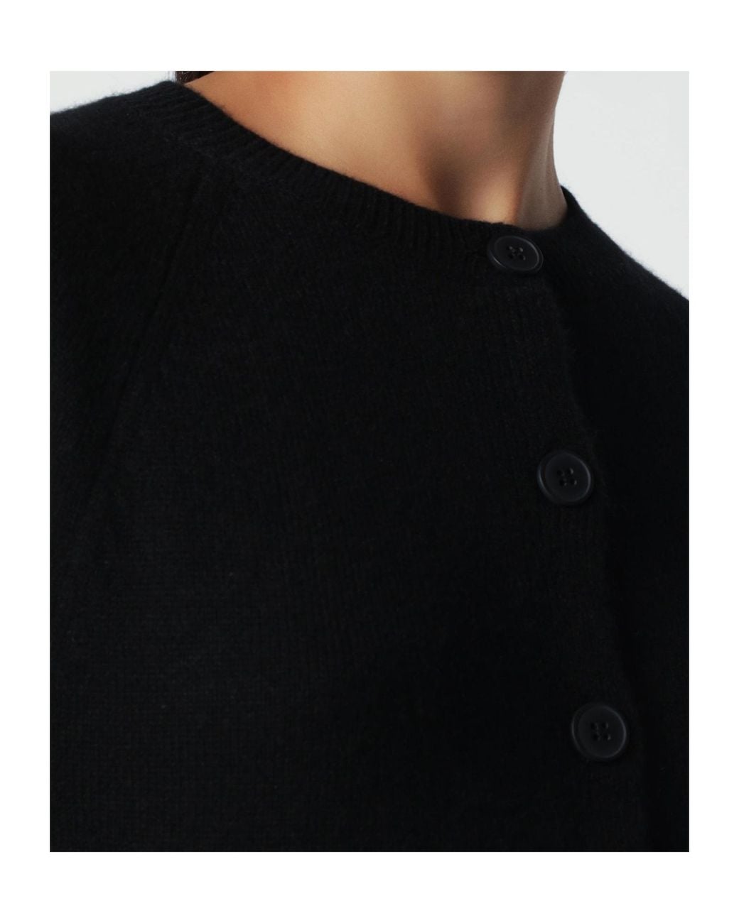 Loulou de Saison Black Crew Neck Cardigan