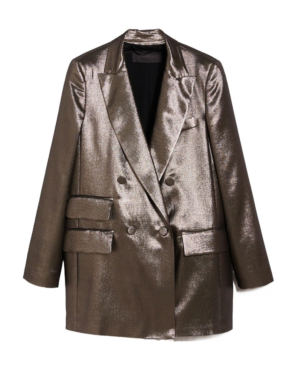 Max Mara Brown Double-Breasted Long-Sleeved Jacket
