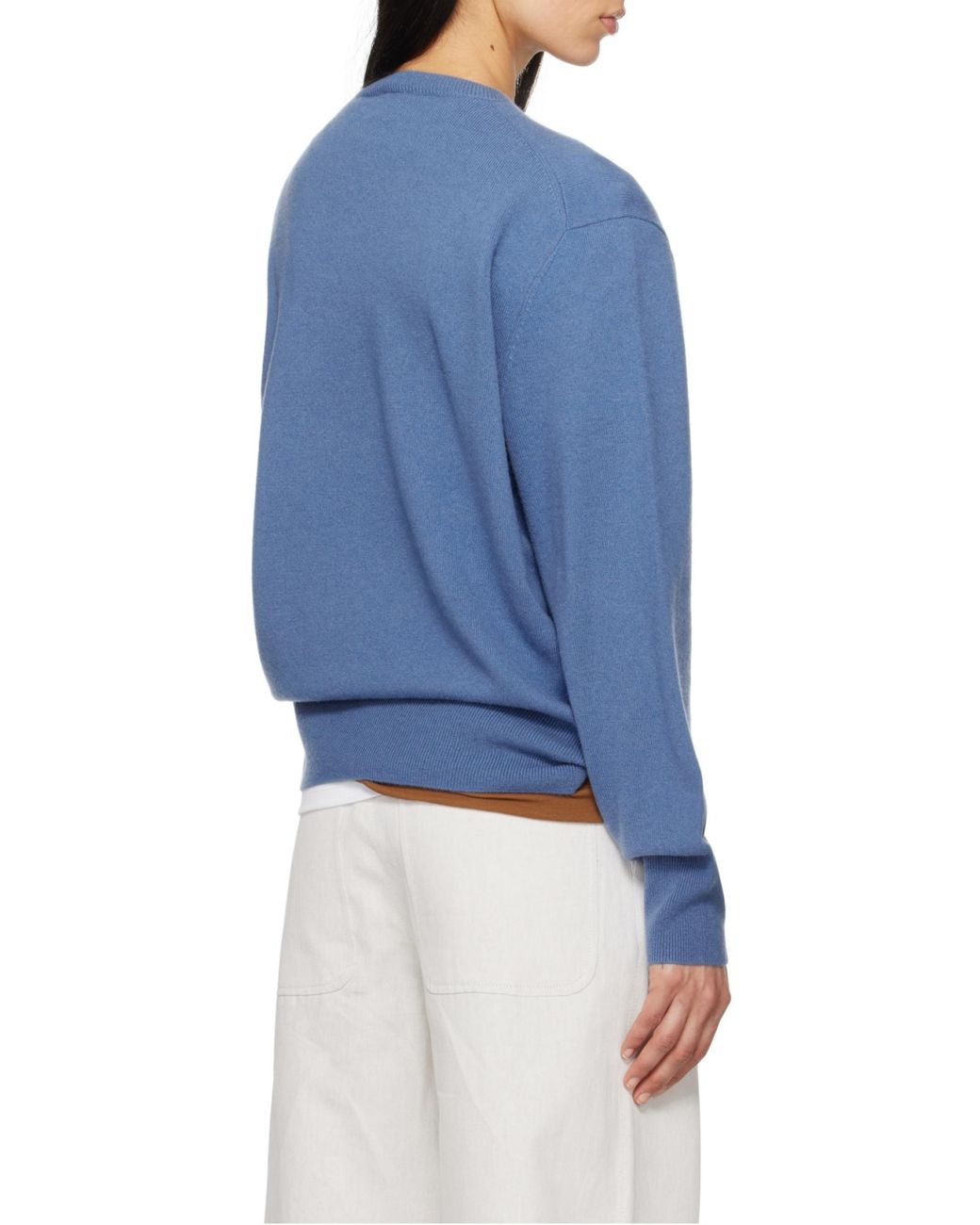 Totême Blue Totême Dropped-Shoulder Cashmere Sweater