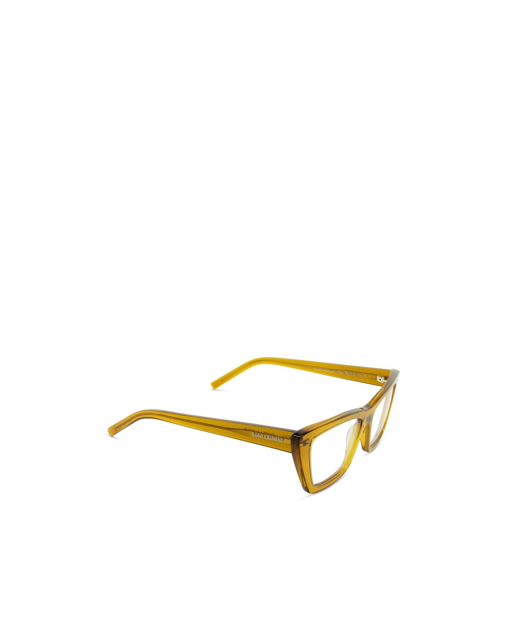 Saint Laurent Yellow Eyewear Cat-Eye Frame Glasses