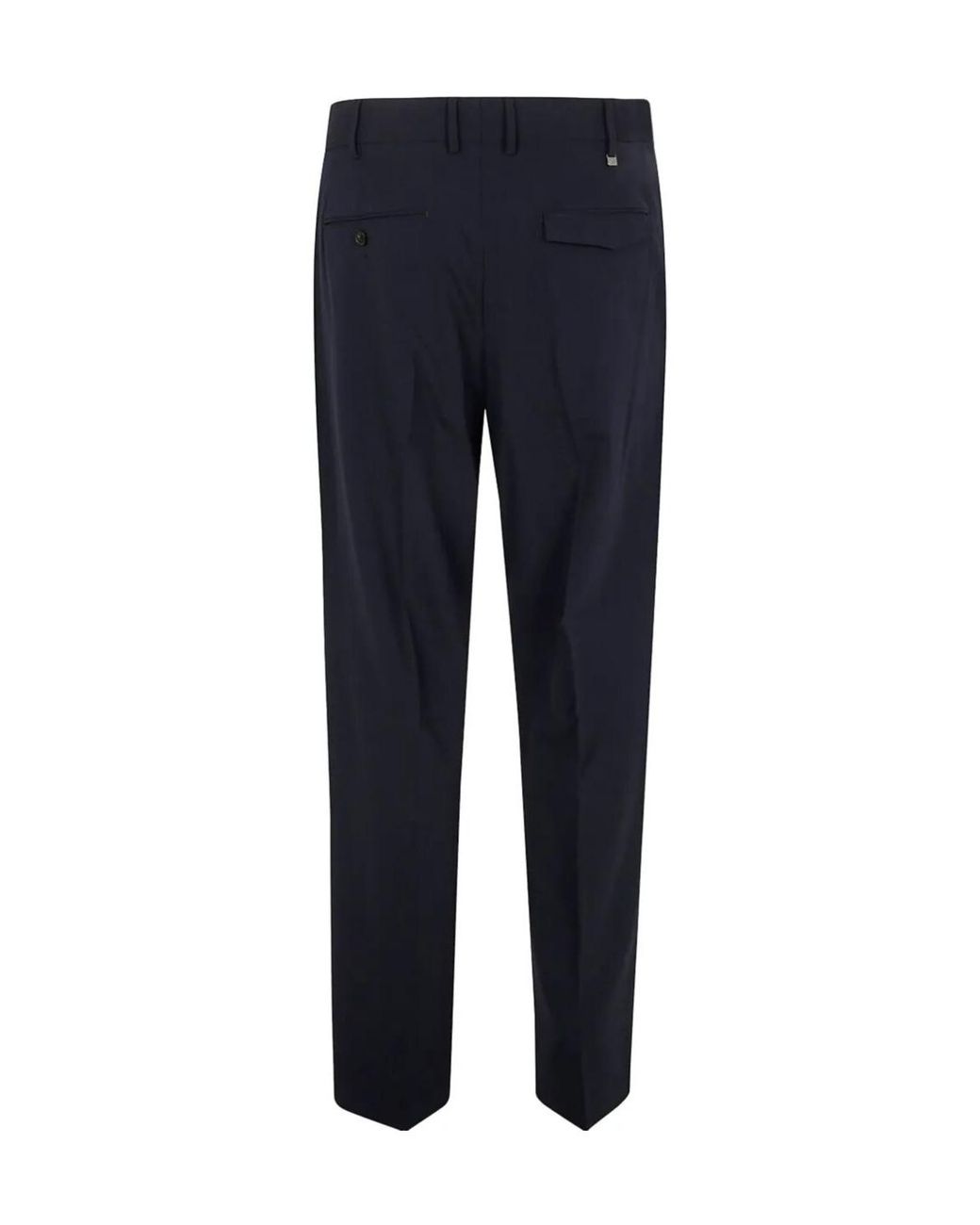 PT01 Blue Wool Straight-Leg Trousers for men