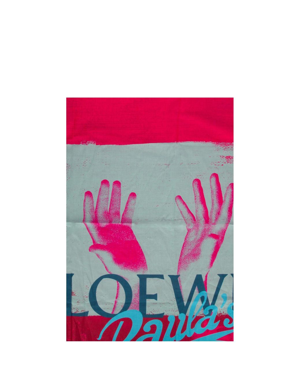 Loewe Pink Pattern Tassel Scarf