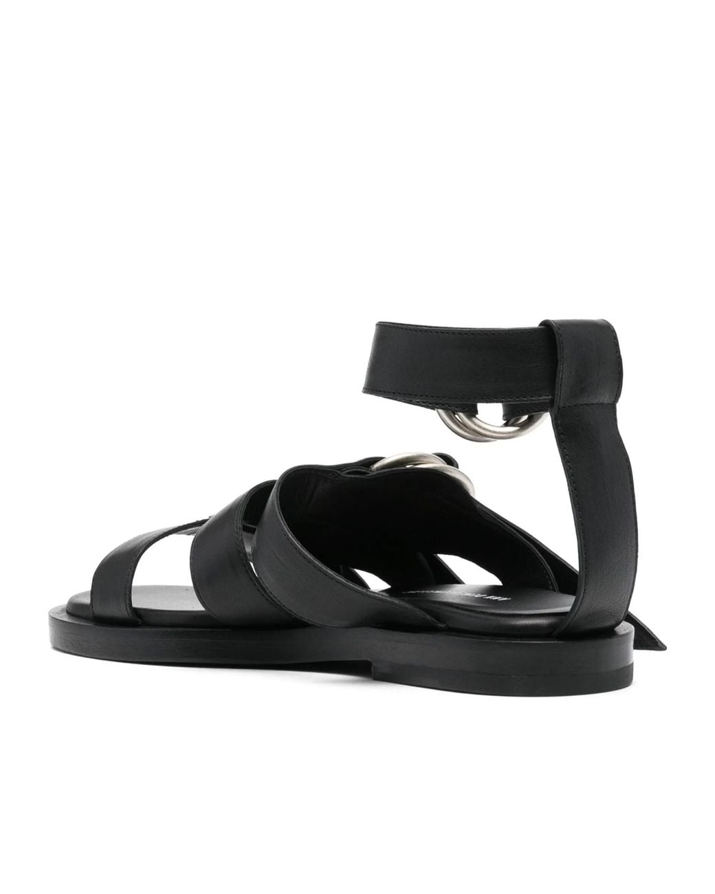 Ann Demeulemeester Black Leather Sandals