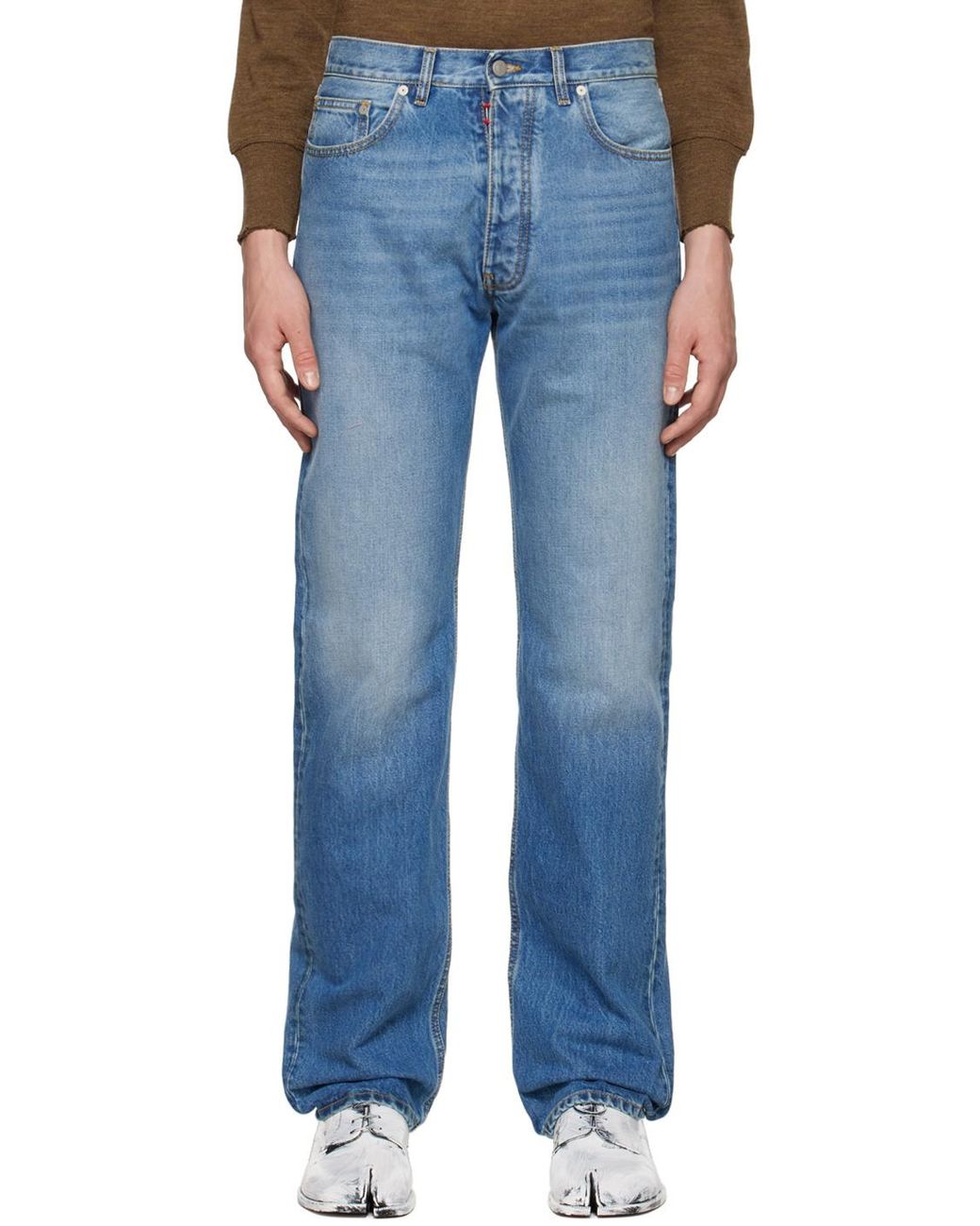 Maison Margiela Blue Straight-Leg Jeans for men