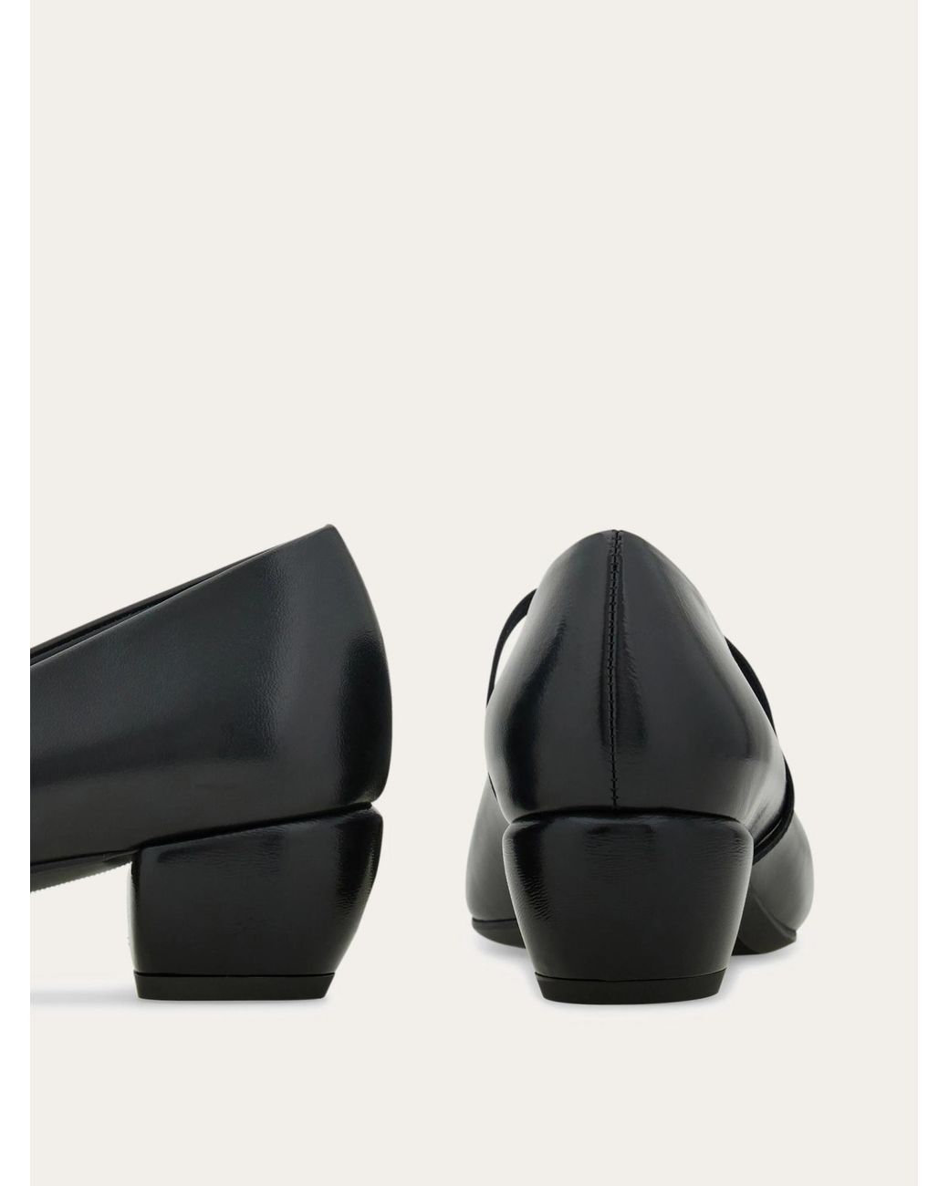 Ferragamo Black New Vara Plate Pump
