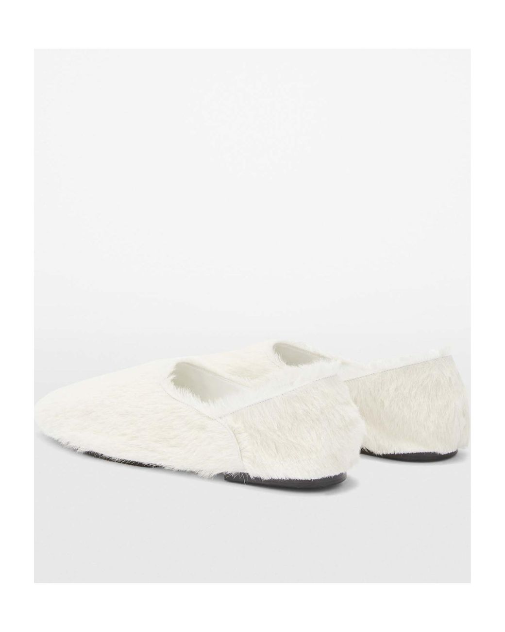 Jil Sander White Slip-On Ballerina Flats