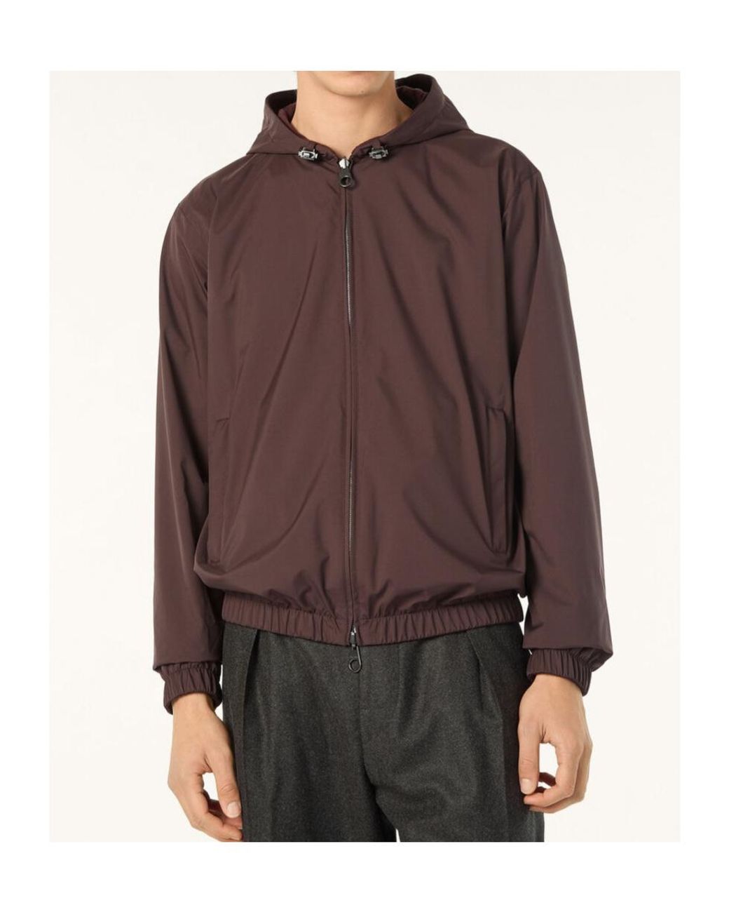 Loro Piana Brown Double-Sided Hooded Pilot Jacket for men