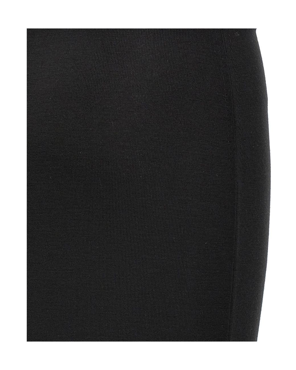 Saint Laurent Black High Waist Pencil Skirt