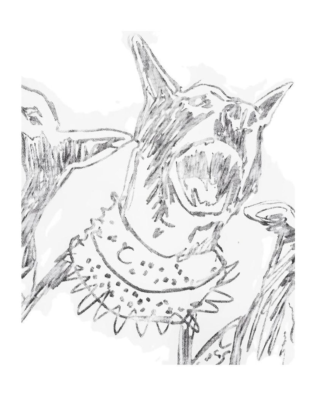 Represent White Hand Drawn Dogs T-Shirt for men