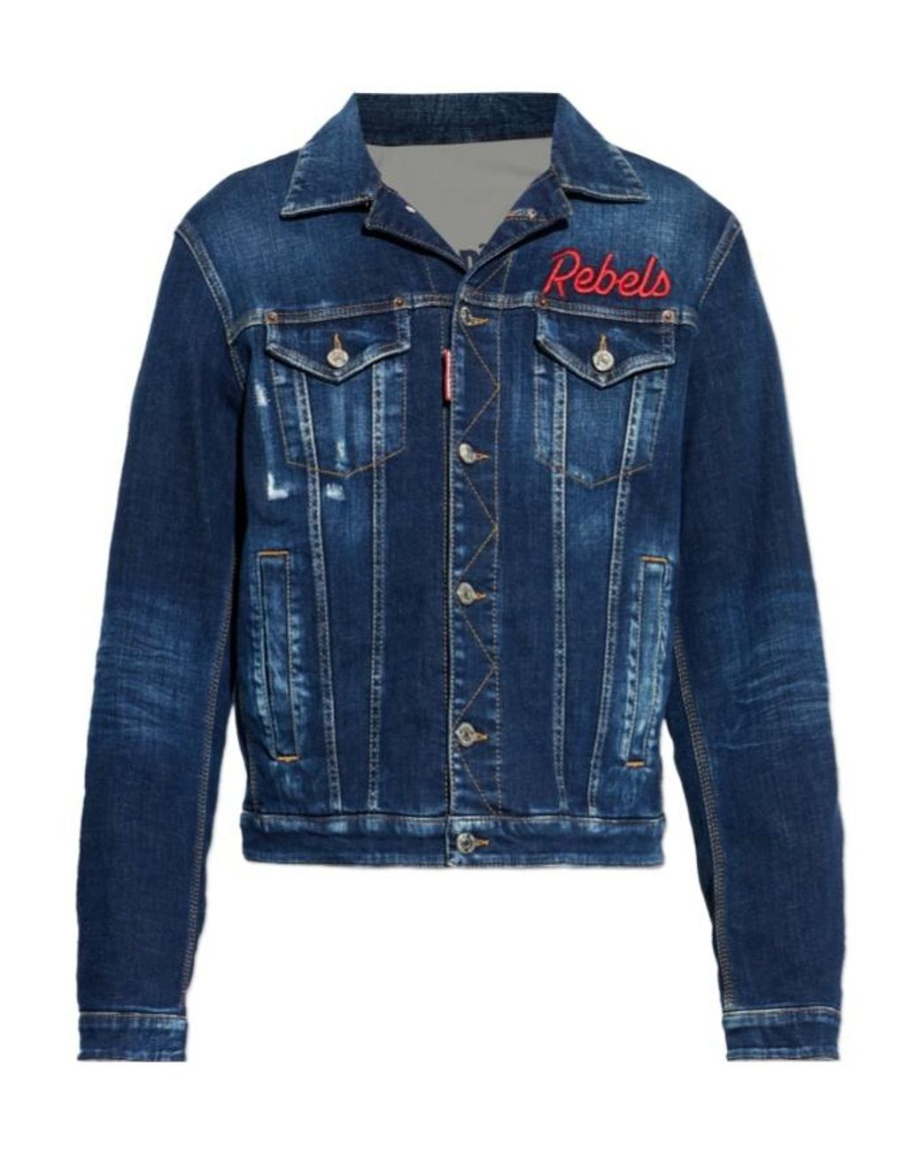 DSquared² Blue Rebels Vintage Denim Jacket for men