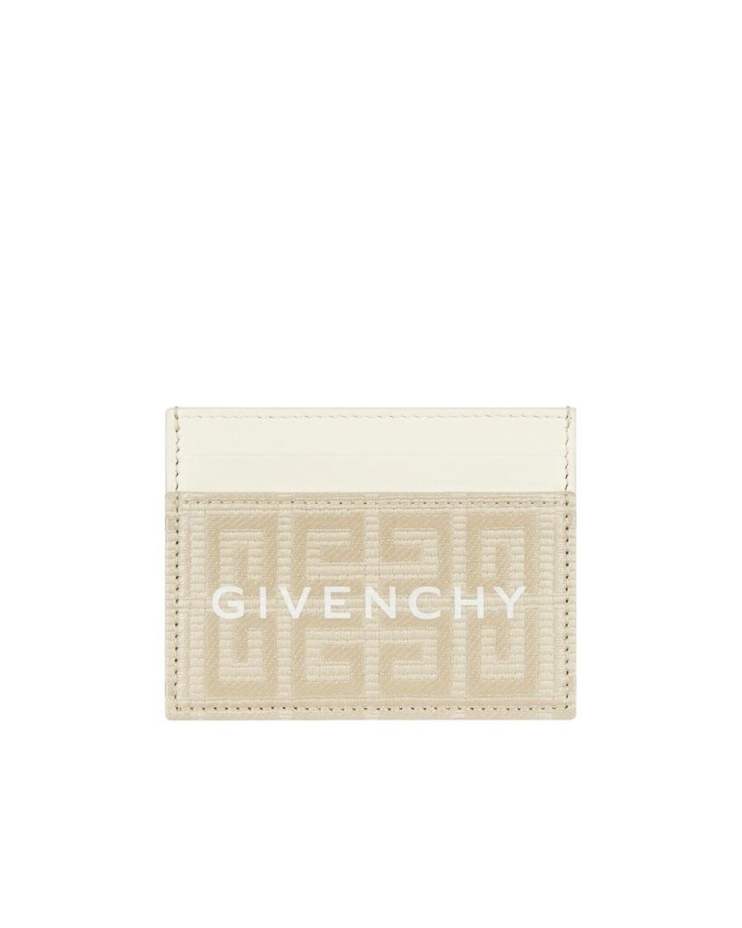 Givenchy White G Cut Card Holder