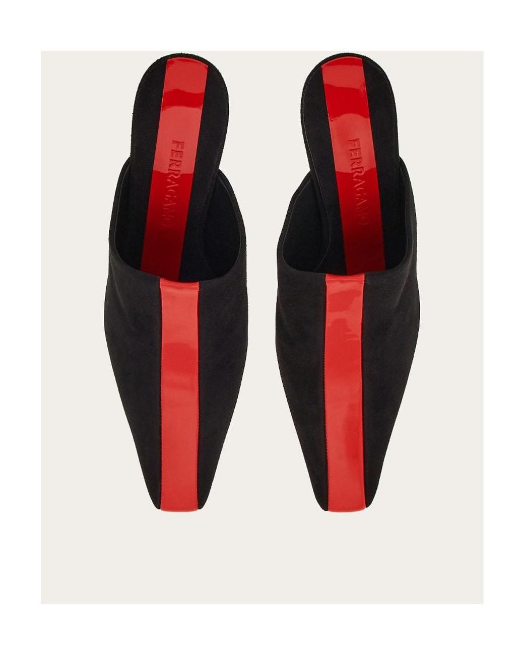 Ferragamo Black Open-Heel Muller Shoes