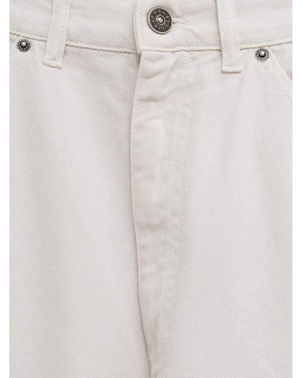 Phoebe Philo White Belt Loop Jeans