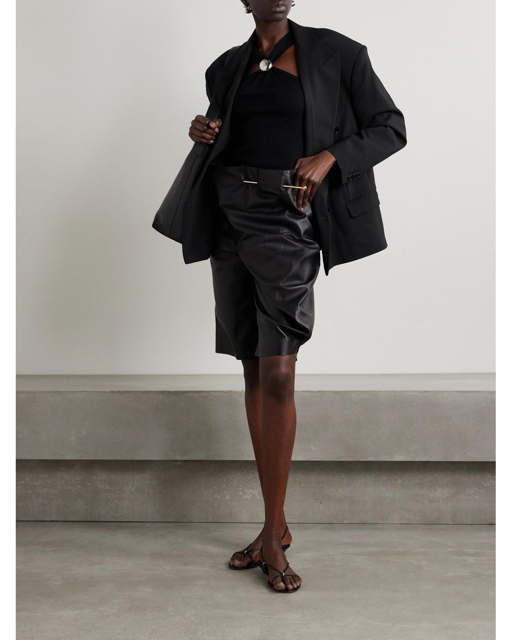 Isabel Marant Black Double-Breasted Tailored Blazer