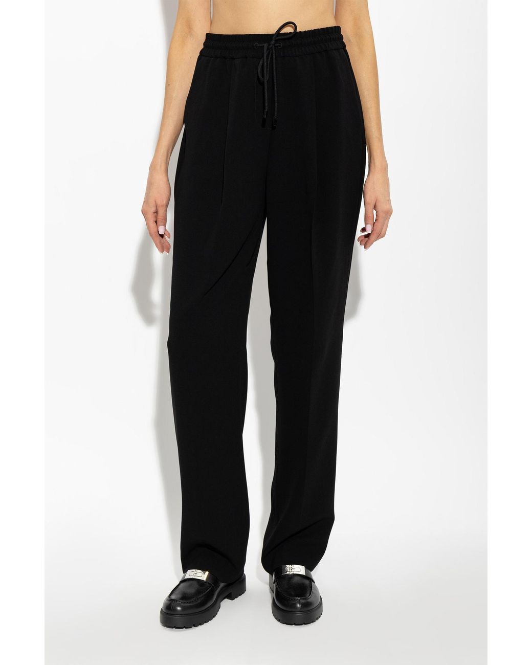 MICHAEL Michael Kors Black Michael Kors Pleated Track Pants
