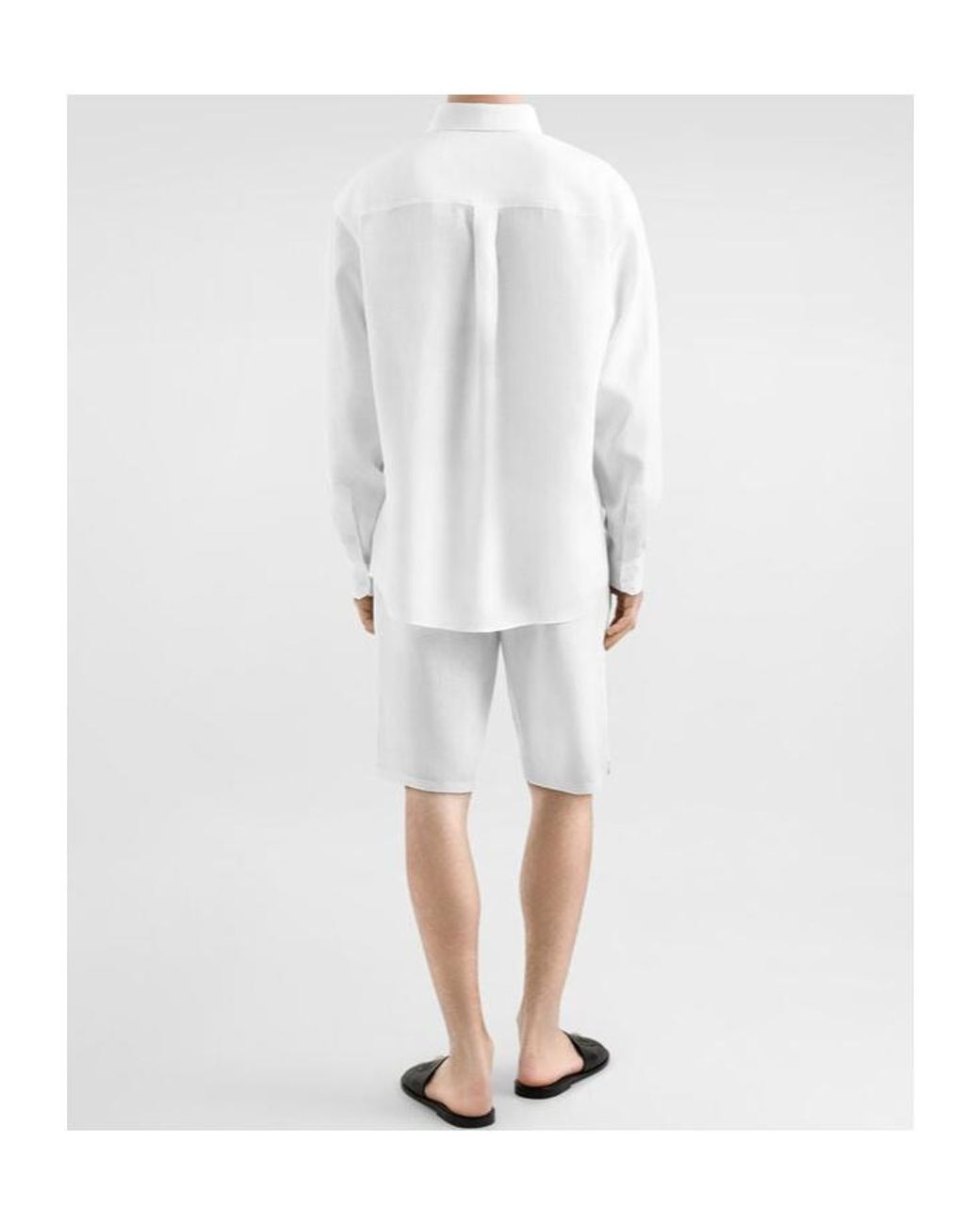 Dolce & Gabbana White Heraldic Patch Long-Sleeved Shirt for men