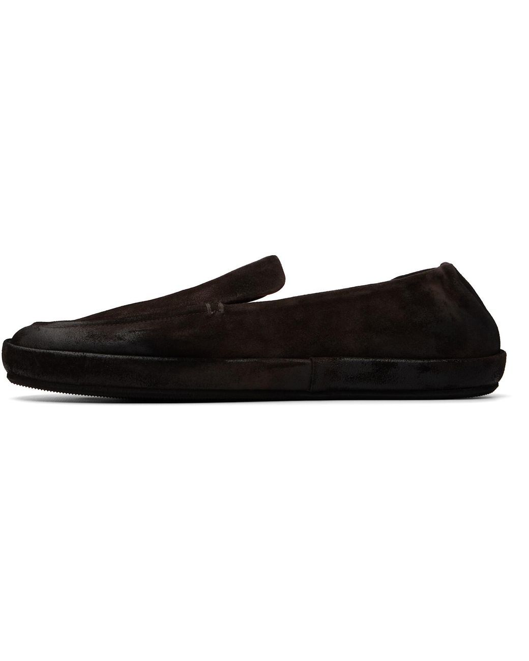 Marsèll Black Scatopelle Suede Loafers for men