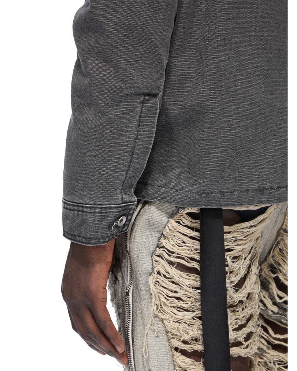 Rick Owens Gray Button-Up Shirt for men