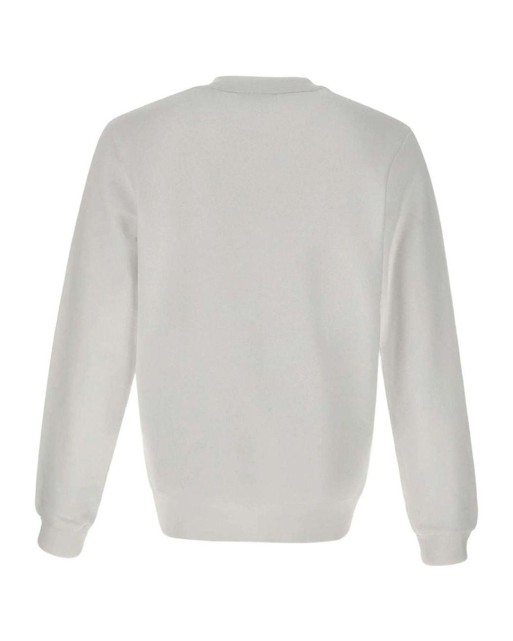 Lacoste White Classic Fit Fleece Sweatshirt for men