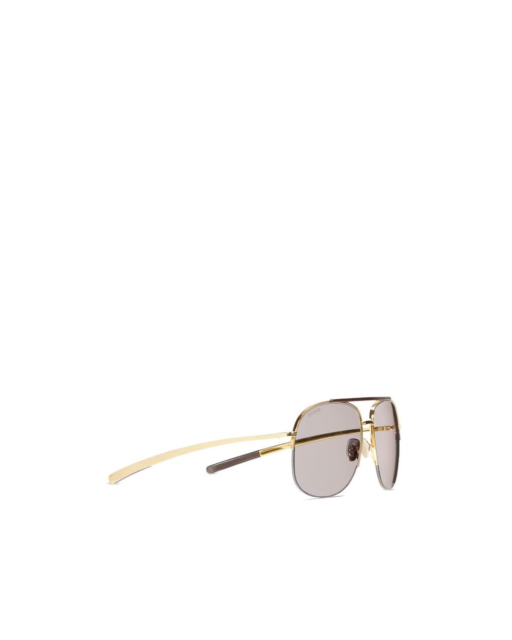 Gucci Metallic Eyewear Aviator Frame Sunglasses