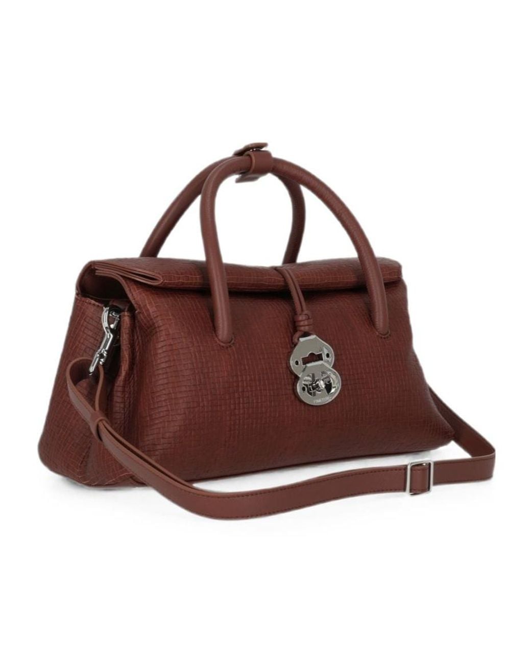 Zanellato Brown Small Top Handle Bag