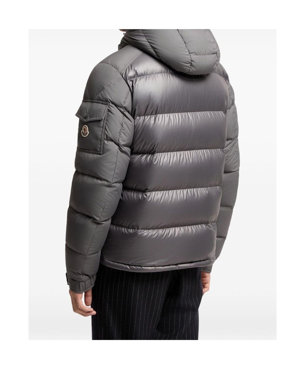 Moncler Gray Maya Zip-Up Hooded Jacket for men