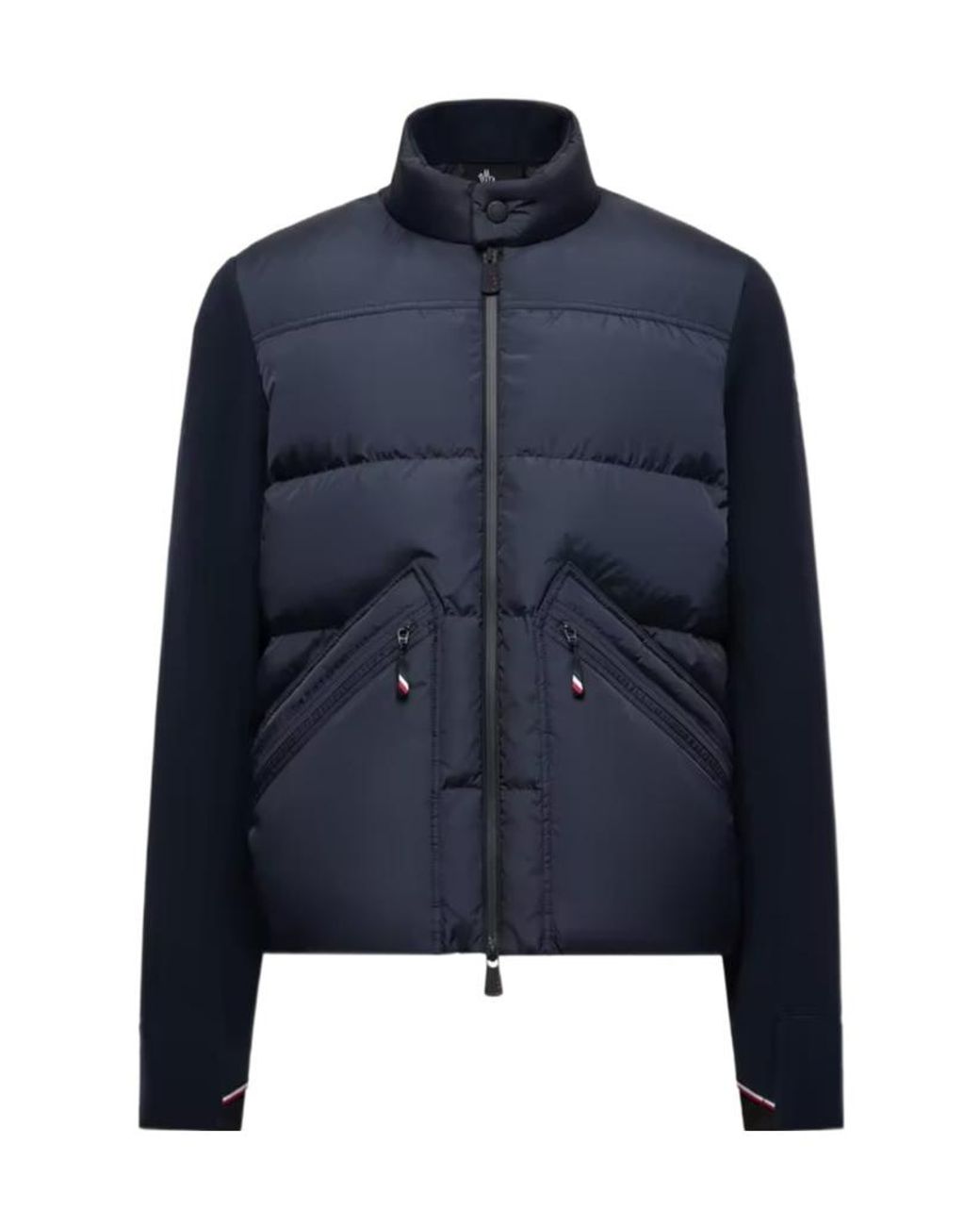 Moncler Blue Grenoble Quilted Zip-Up Jacket for men